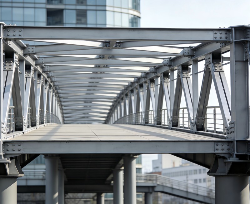 Ponte pedonal de a&ccedil;o pr&eacute;-fabricada