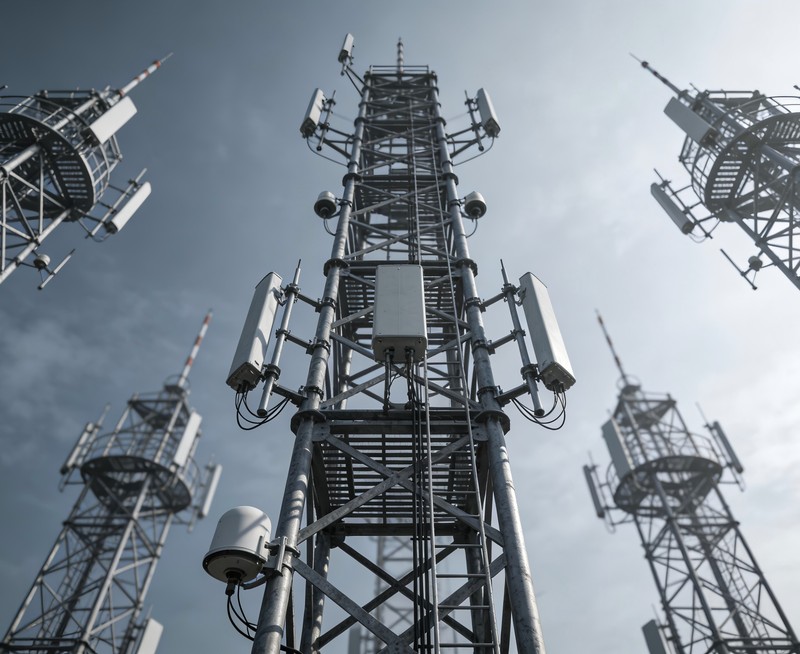 Torre de comunica&ccedil;&atilde;o de a&ccedil;o