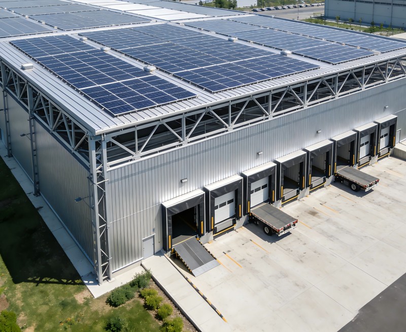 Centro Log&iacute;stico de Estrutura Met&aacute;lica Pr&eacute;-projetada