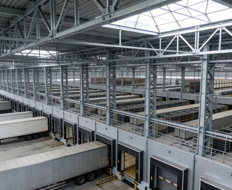 Centro Log&iacute;stico de Estrutura Met&aacute;lica Pr&eacute;-projetada