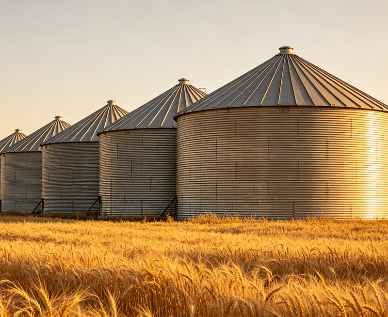 Celeiros agr&iacute;colas com estrutura de a&ccedil;o de n&iacute;vel profissional