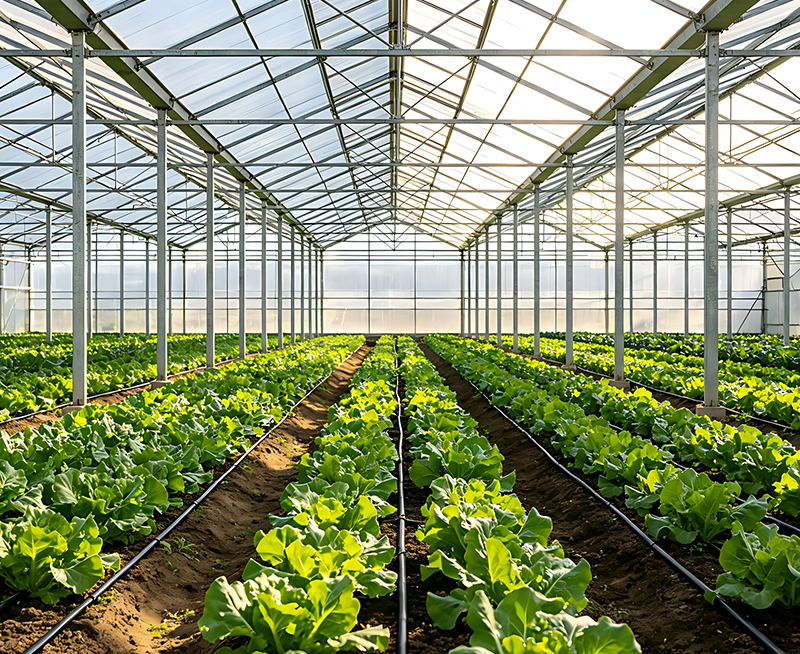 Estufa vegetal com estrutura de a&ccedil;o