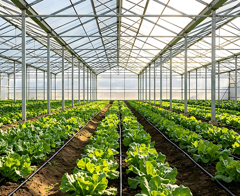 Estufa vegetal com estrutura de a&ccedil;o