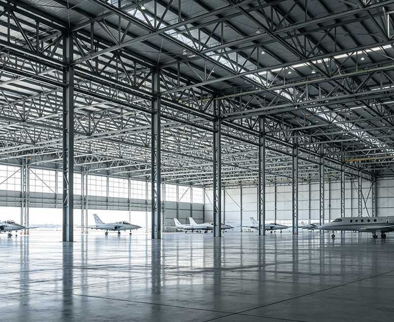 Hangar de aeronaves de a&ccedil;o pr&eacute;-projetado