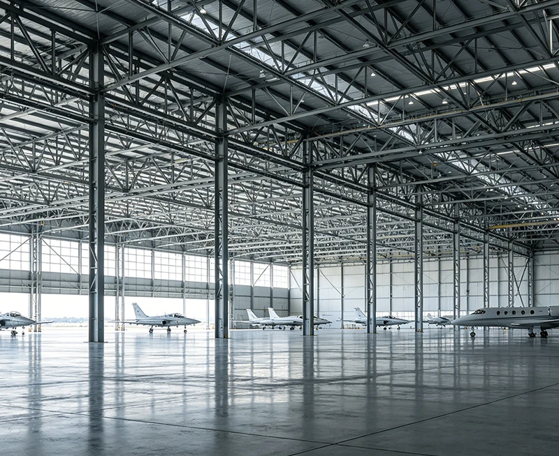 Hangar de aeronaves de a&ccedil;o pr&eacute;-projetado